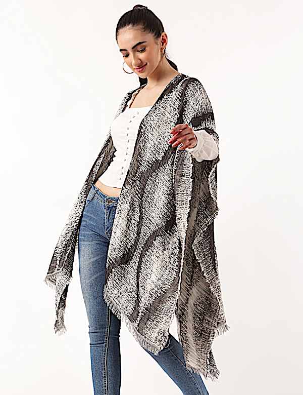 Pure Cotton printed Shawl Neck Ponchos