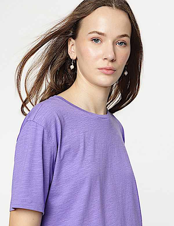 Modal Cotton Crew Neck Half Sleeves T-Shirt
