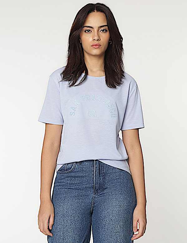 Embroidered Round Neck Tshirt