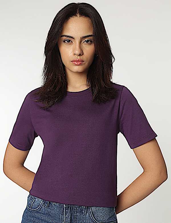 Pure Cotton Crew Neck T-Shirt