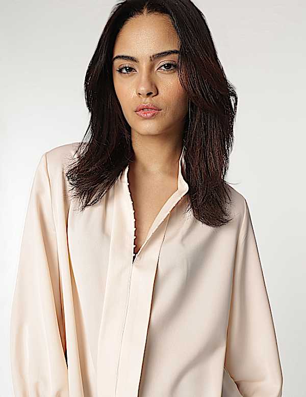Mandarin Neck Blouse