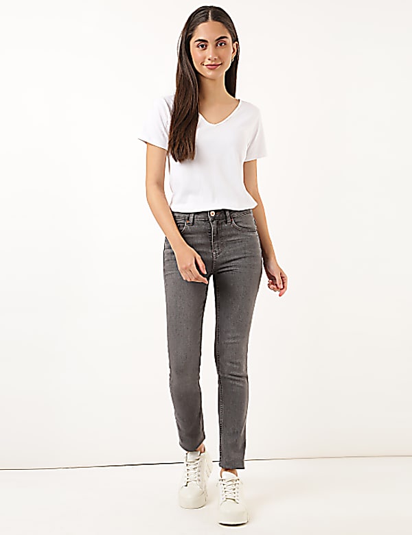 Slim Fit Cotton Blend Jeans
