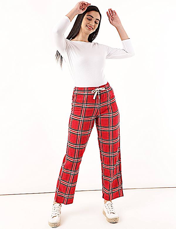 Pure Cotton Checked Loose Pyjama