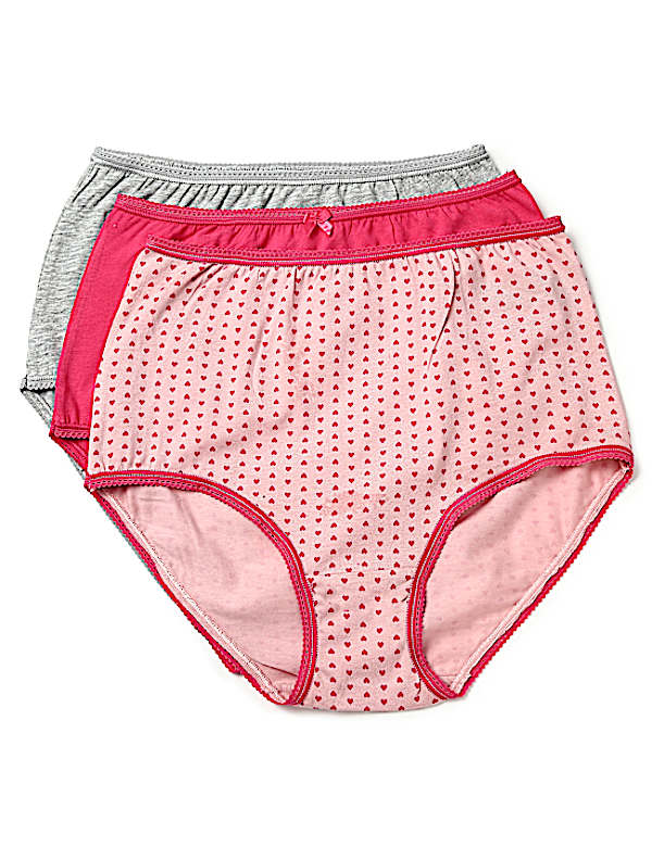 Pack of 3 Cotton Mix Printed Full Briefs
