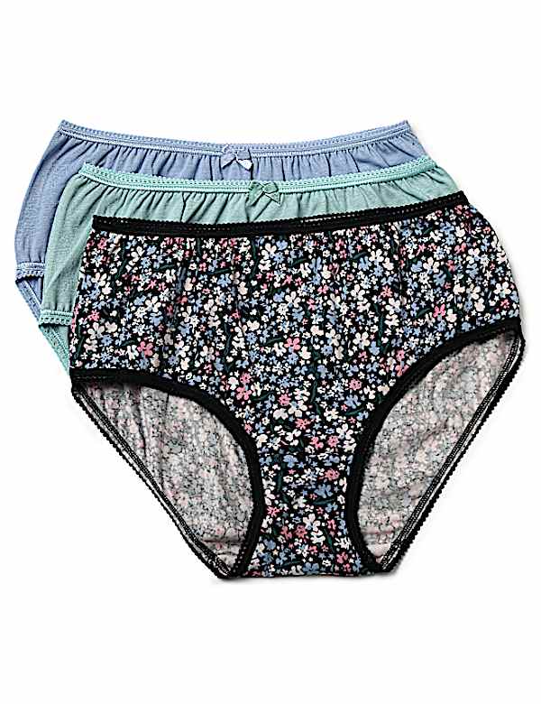 Pack of 3 Cotton Mix Printed Midis Panty