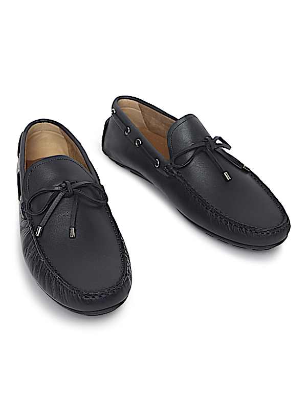 Pure Leather Plain Loafers