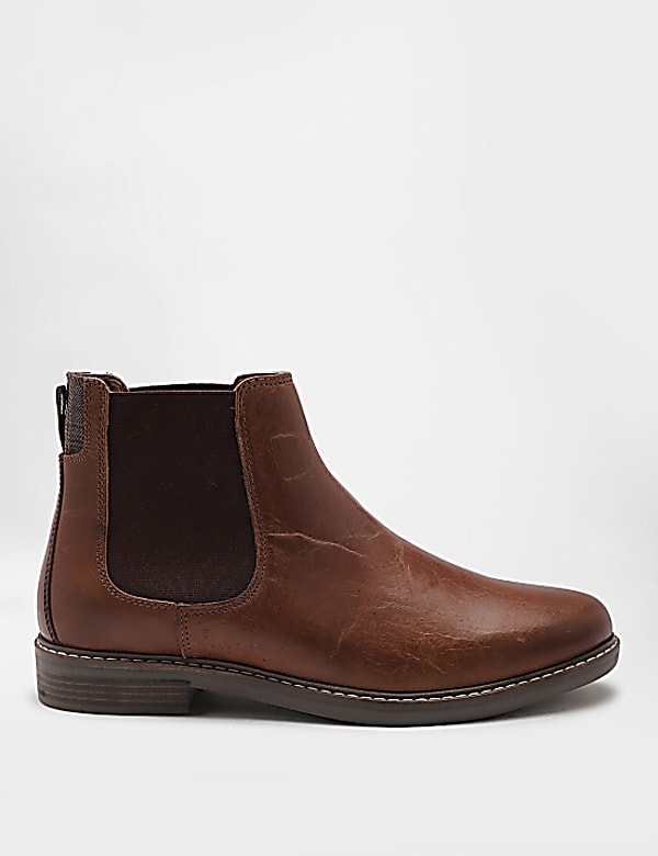 Pure Leather Plain Slip-on Chelsea Shoes