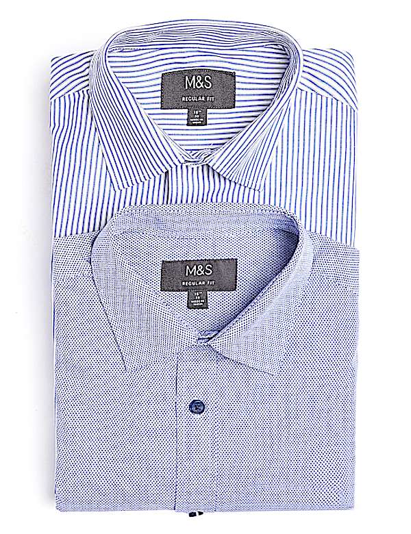 2PK Easy To Iron  Design Shirt