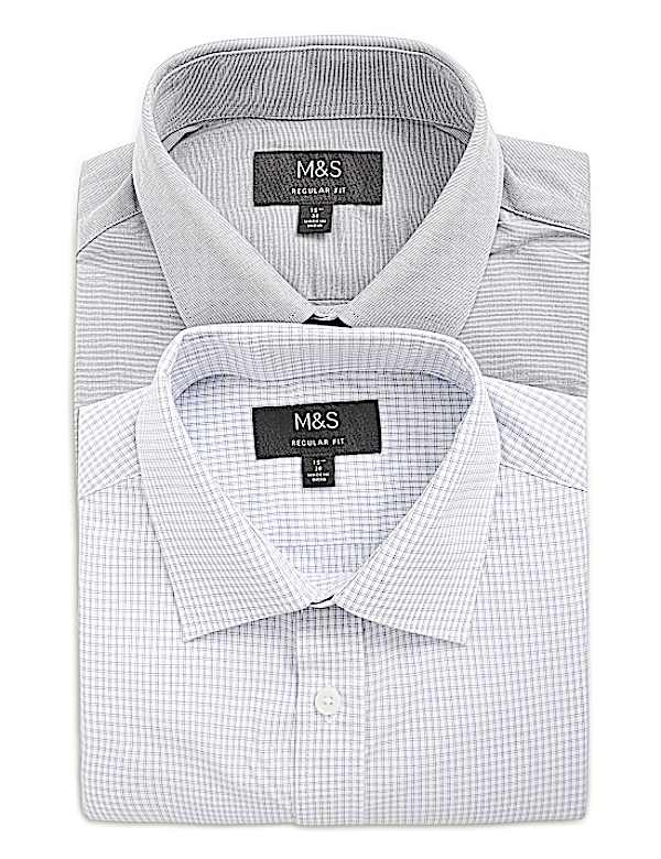 2PK Easy To Iron  Design Shirt