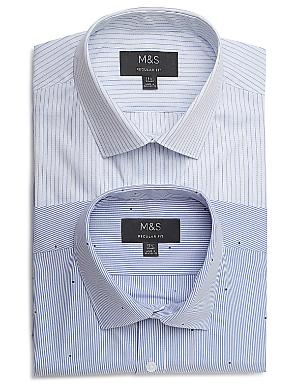 2pk Easy To Iron Design Shirt