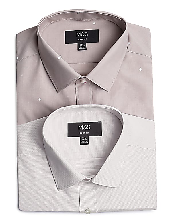 2PK Easy To Iron  Printed Shirt