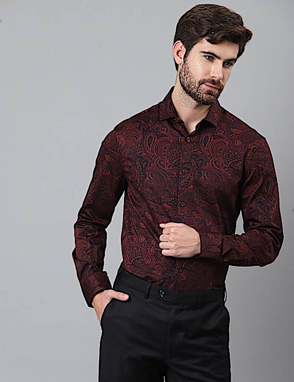 Premium Paisley Print Slim Fit Shirt