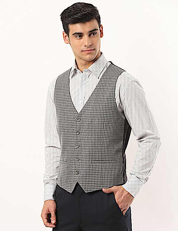 Grid Checks Waistcoat