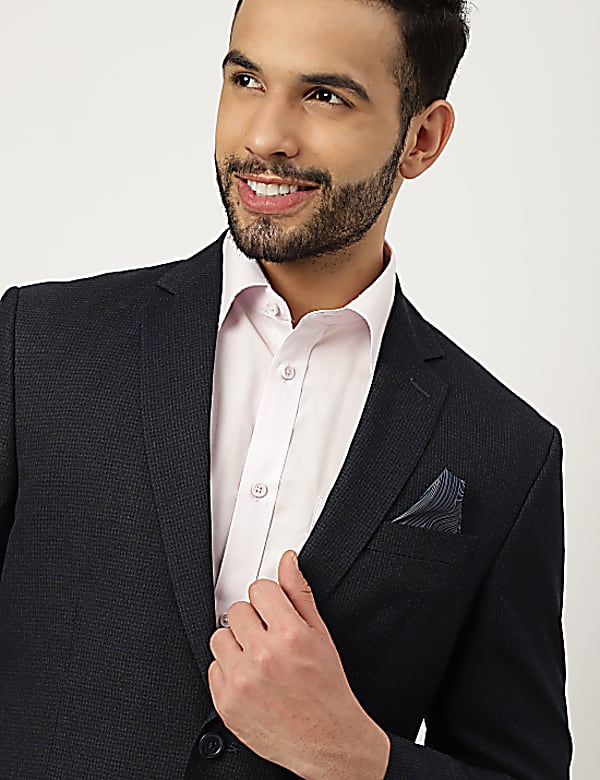 Check Collared Blazer