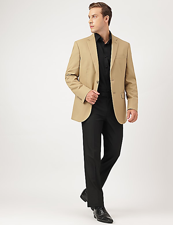 Plain Notch Lapel Single Breasted Blazer