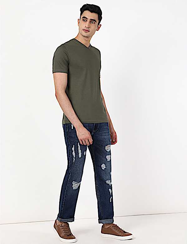 Ripped Jeans Straight Fit