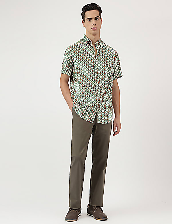 Regular Fit Pure Cotton  Plain Chinos