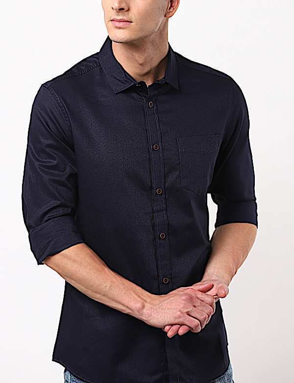 Pure Cotton Textured Shirt