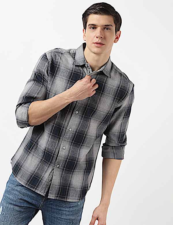 Textured Checks Shirt