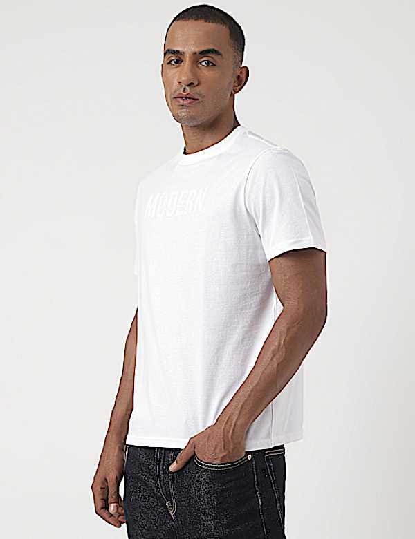 Pure Cotton Embroidered Pullover T-Shirt