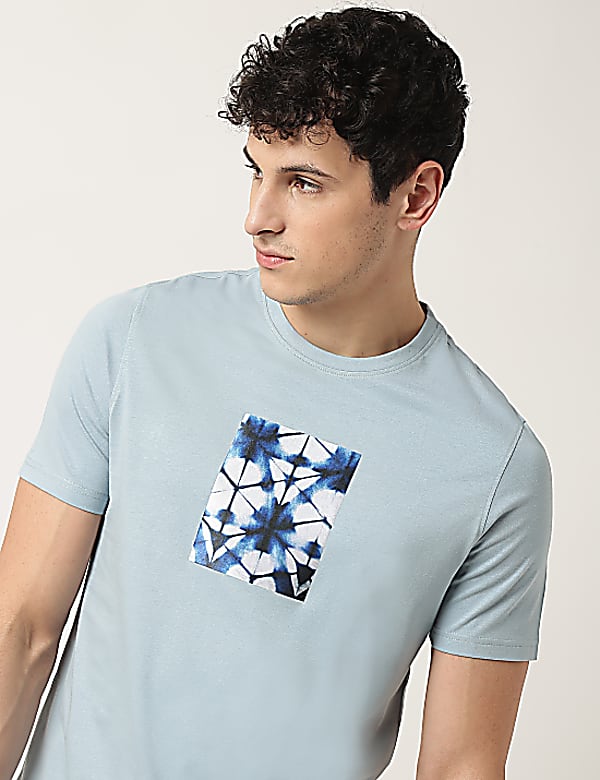 Pure Cotton Printed Crew Neck T-Shirt