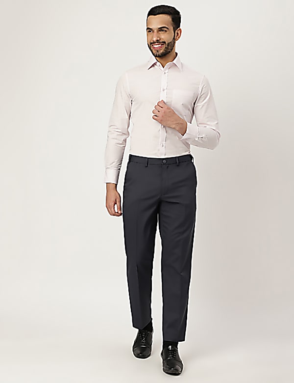 Regular Fit Crease Resistant Trousers