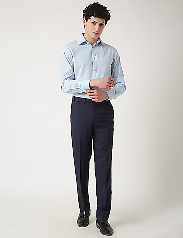 Crease Resistant Checked Trousers
