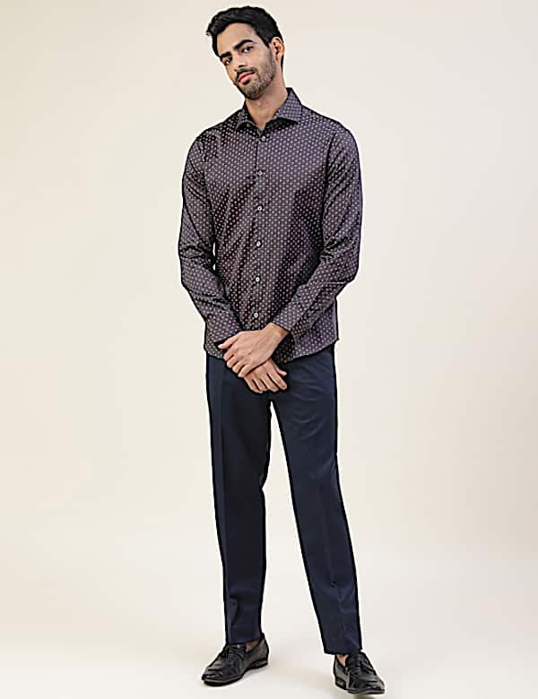 Premium Solid Sateen Regular Fit Trouser