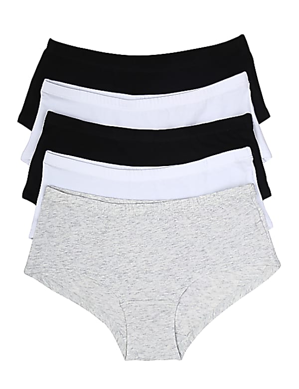 5 Pack Cotton Mix Plain Shorts