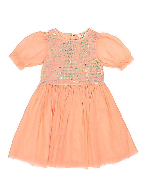 Sequined Round Neck Dress