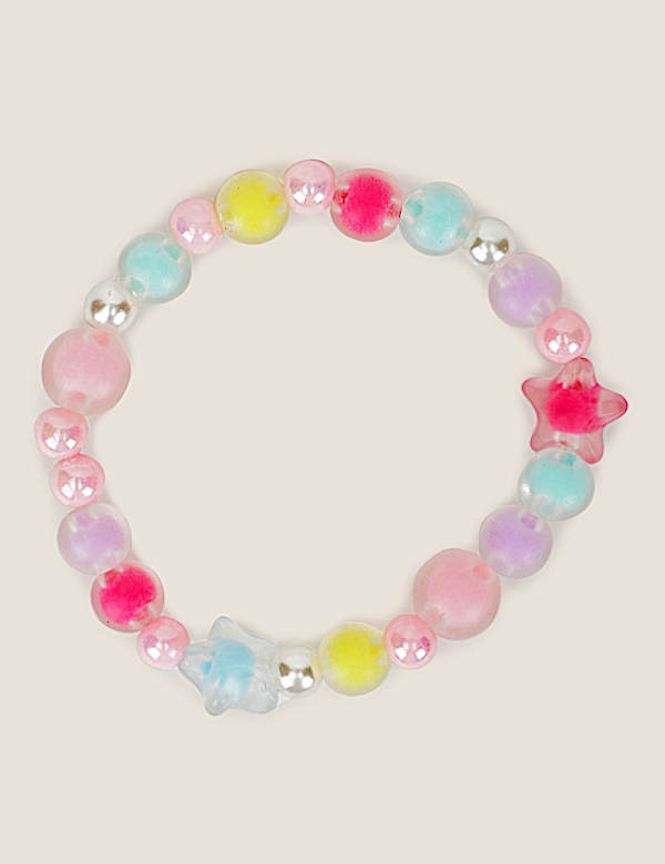 Girls Pack of 2 Star Beaded Bracelet