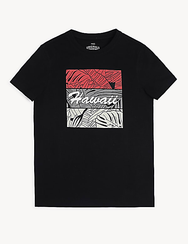 Pure Cotton Printed Round Neck T-Shirt
