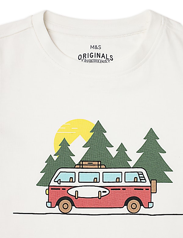 Pure Cotton Printed Round Neck T-Shirt
