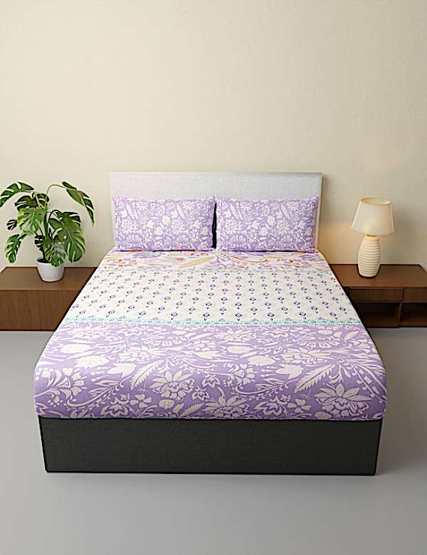 Pure Cotton Printed Bedsheet Set