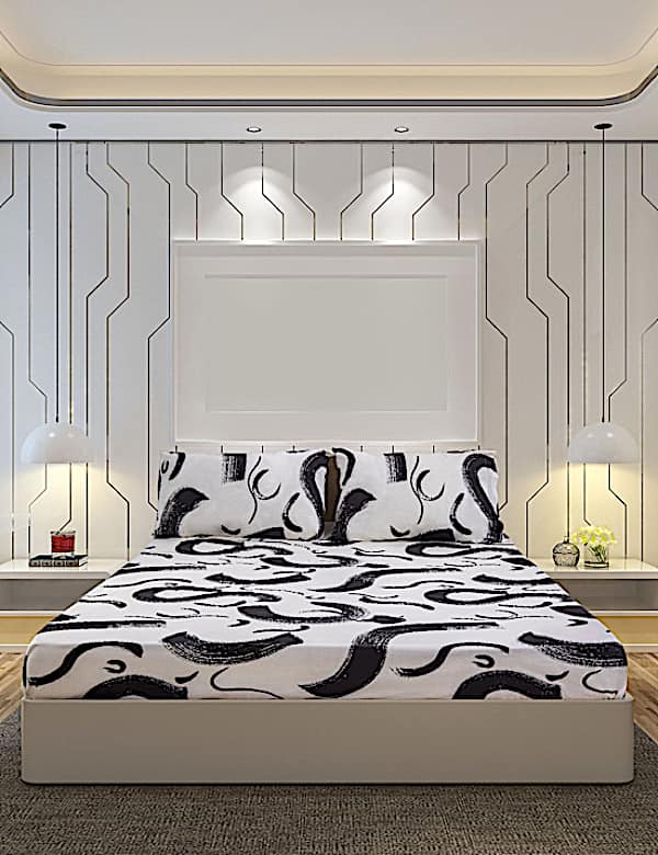 Cotton Mix Super King Bedsheet Set
