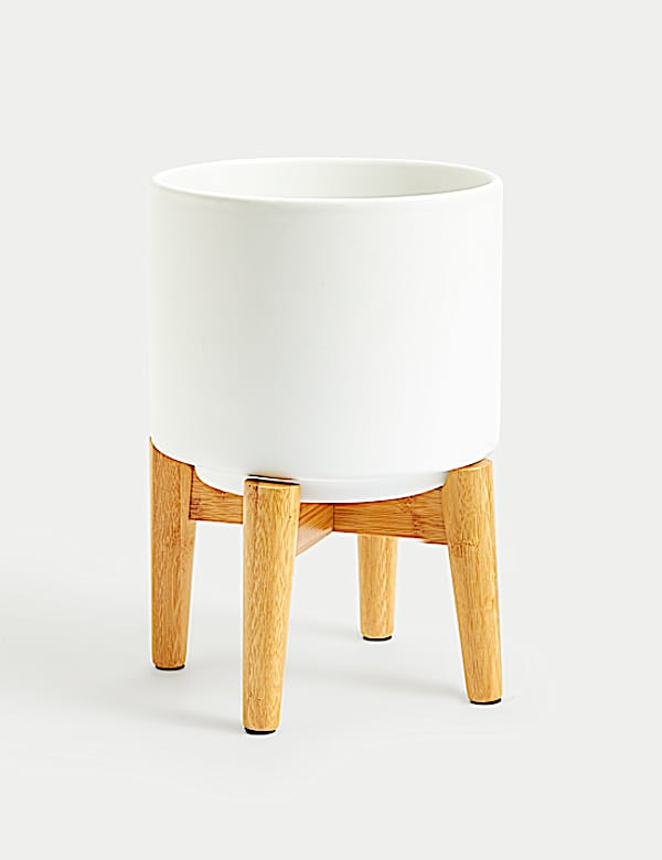 Medium Ceramic Planter with Stand