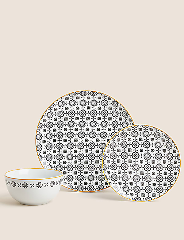 12 Piece Tile Dinner Set