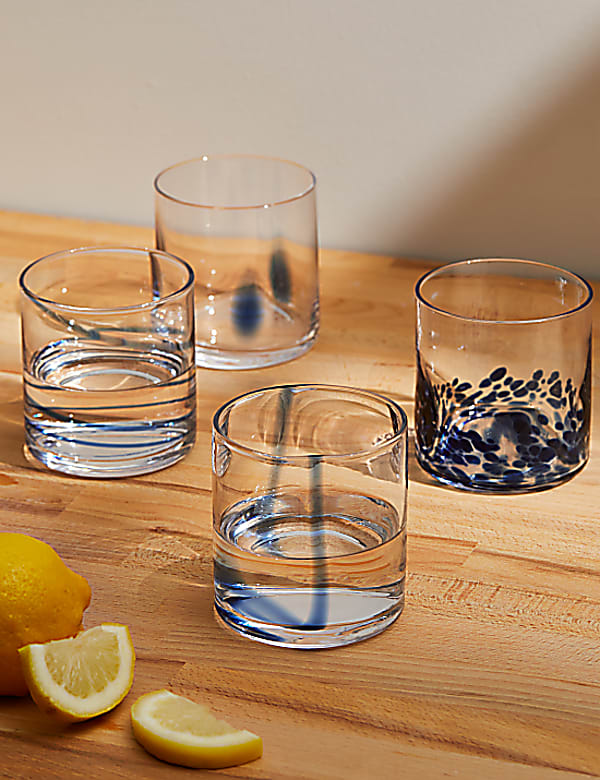 Set of 4 Patterned Tumblers