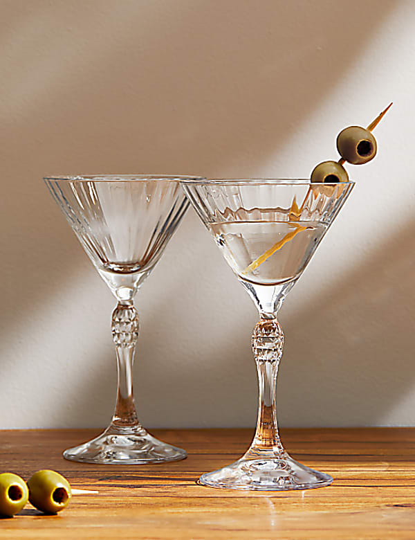 Set of 2 Martini Glasses