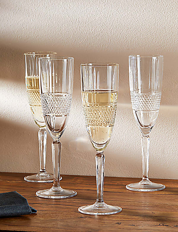 Set of 4 Adeline Champagne Flutes