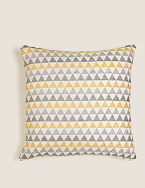Chenille Geometric Cushion