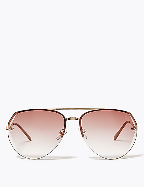 Rimless Aviator Sunglasses