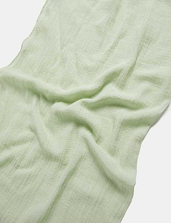 Linen Blend Textured Scarf