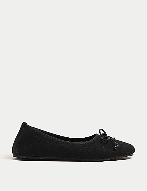 Faux Fur Lined Ballerina Slippers