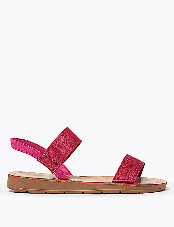 Elastic Strap Flat Open Toe Sandals