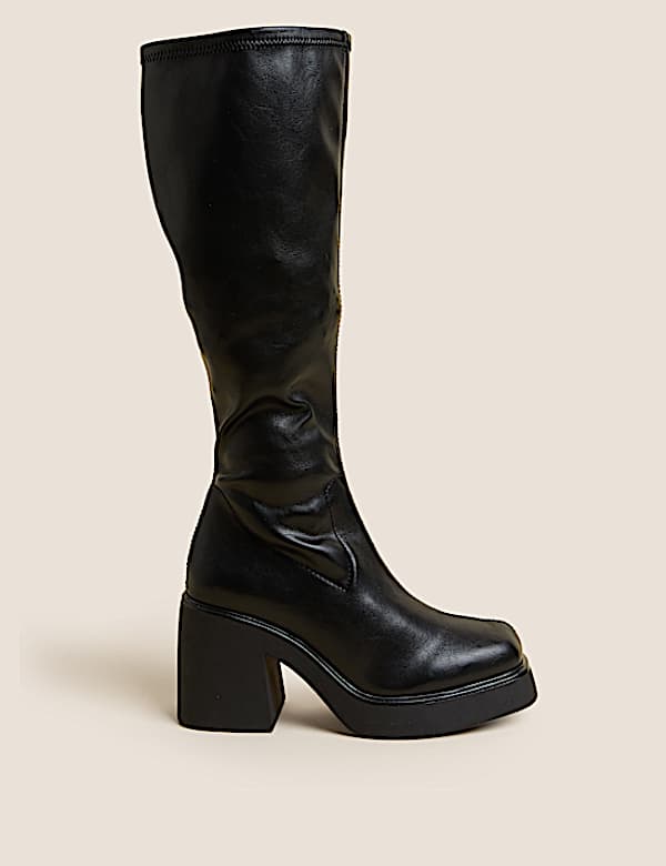 Chunky Platform Knee High Boots