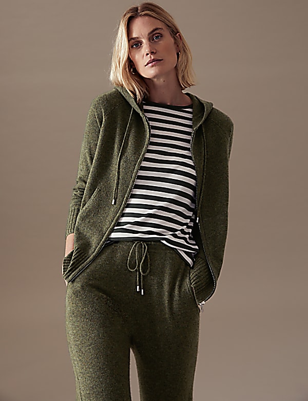 Pure Cashmere Knitted Relaxed Hoodie