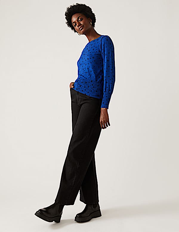 Star Print Crew Neck Jumper