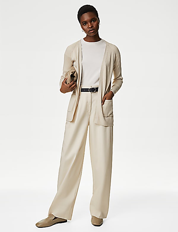 Ribbed Edge to Edge Longline Cardigan