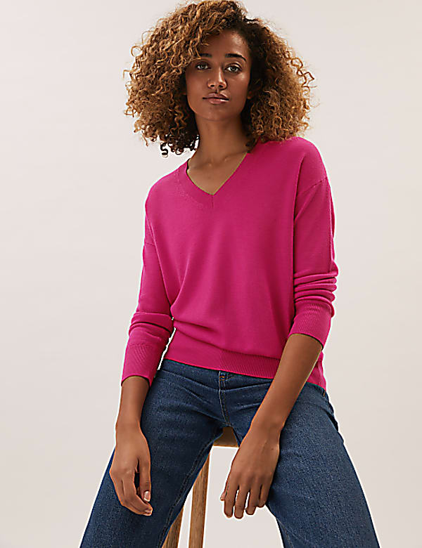 Marks and spencer women's merino wool jumpers clearance